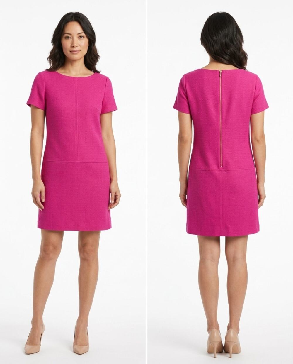 Tahari Arthur S. Levine Hot Pink Sheath Dress Women Size 6